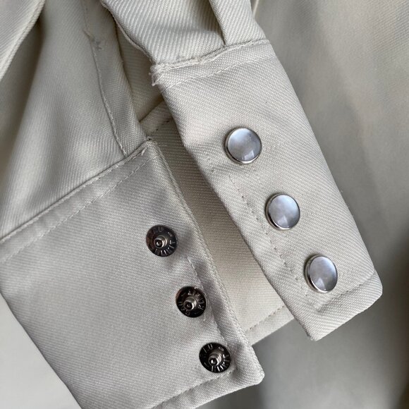 Vintage MWG Apparel Tan Westerns Best Pearl Snap Extra Long Tails Shirt Mens XL - Picture 4 of 8